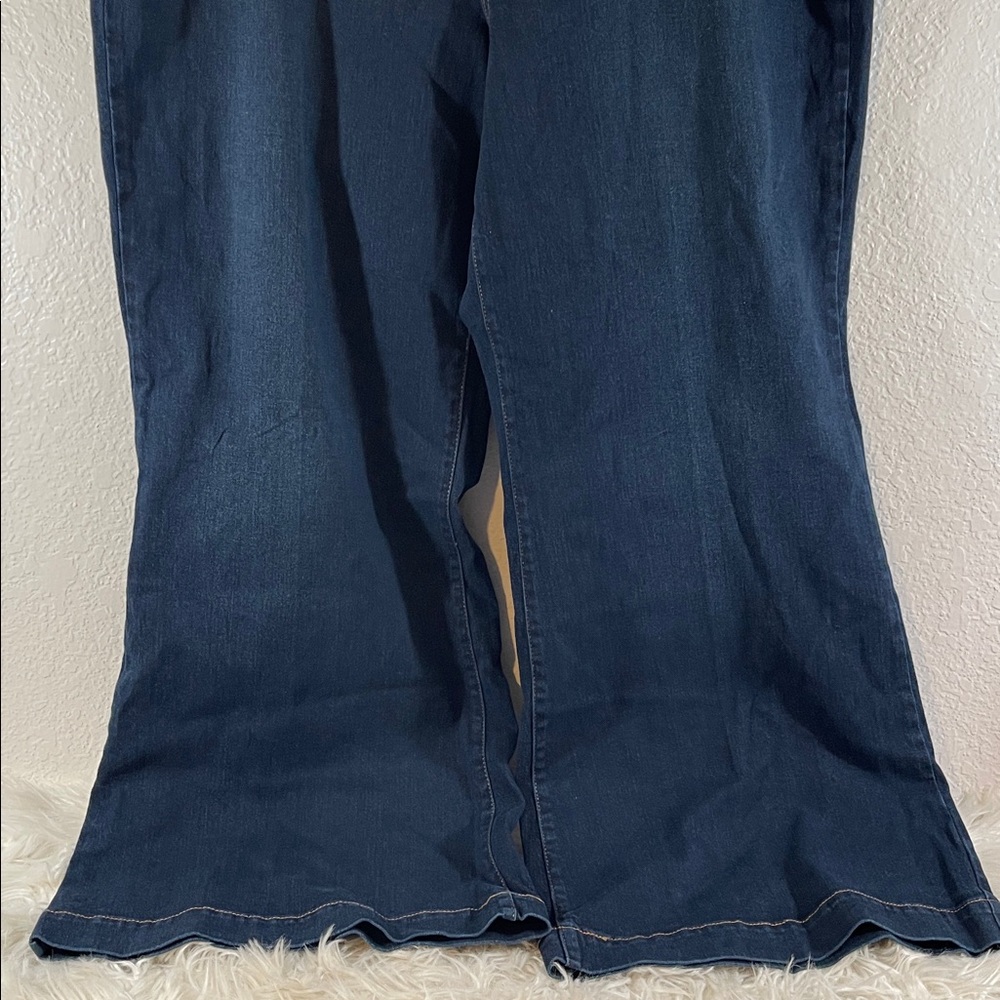 Jessica Simpson True Love Wide Leg Trouser Jeans Plus Size 20W Dark Wash NEW - Picture 4 of 15